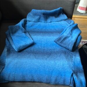 Blue Turtleneck Sweater